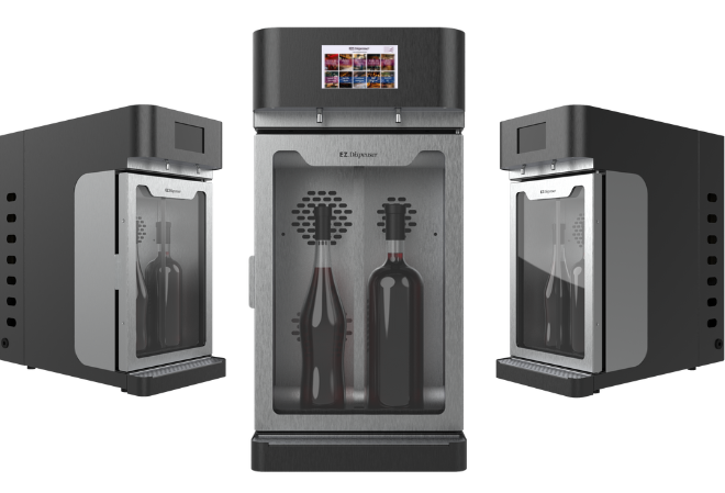 Linha compacta de Wine Dispenser, ideal para residências e pequenos comércios.